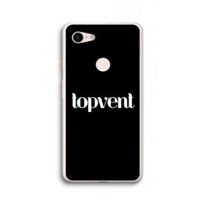CaseCompany Topvent Zwart: Google Pixel 3 XL Transparant Hoesje