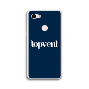 CaseCompany Topvent Navy: Google Pixel 3 XL Transparant Hoesje