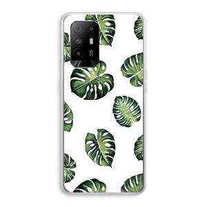 CaseCompany Tropische bladeren: Oppo A95 5G Transparant Hoesje