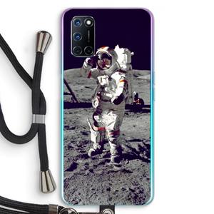 CaseCompany Spaceman: Oppo A92 Transparant Hoesje met koord