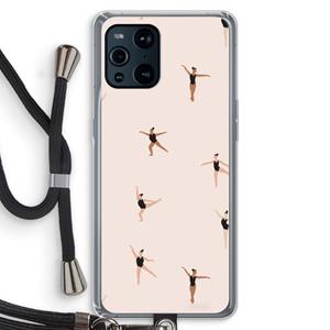 CaseCompany Dancing #1: Oppo Find X3 Transparant Hoesje met koord