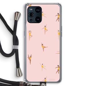 CaseCompany Dans #2: Oppo Find X3 Transparant Hoesje met koord