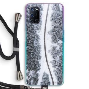 CaseCompany Snøfall: Oppo A92 Transparant Hoesje met koord