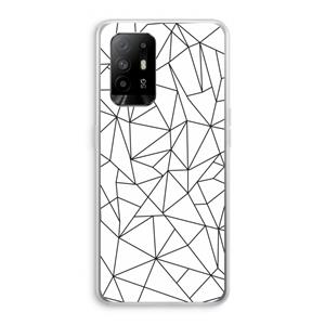 CaseCompany Geometrische lijnen zwart: Oppo A95 5G Transparant Hoesje