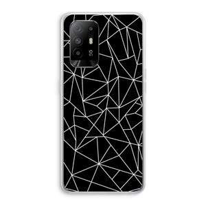 CaseCompany Geometrische lijnen wit: Oppo A95 5G Transparant Hoesje