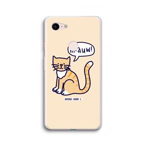 CaseCompany Miauw: Google Pixel 3 XL Transparant Hoesje