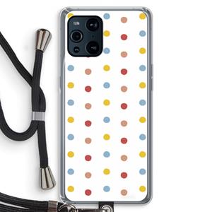 CaseCompany Bollen: Oppo Find X3 Transparant Hoesje met koord