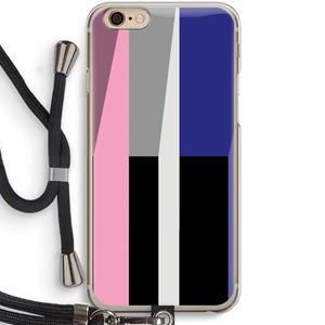 CaseCompany Gestalte 4: iPhone 6 / 6S Transparant Hoesje met koord