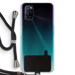 CaseCompany Musketon Halftone: Oppo A92 Transparant Hoesje met koord