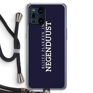 CaseCompany Blijve plakken in Negenduust: Oppo Find X3 Transparant Hoesje met koord