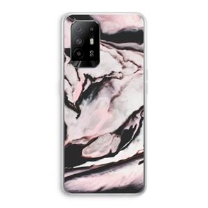 CaseCompany Roze stroom: Oppo A95 5G Transparant Hoesje