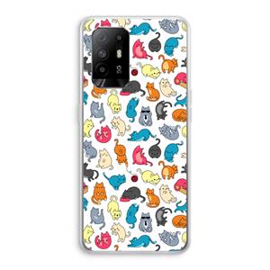 CaseCompany Kleurrijke katten: Oppo A95 5G Transparant Hoesje