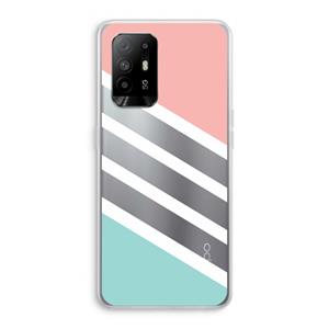 CaseCompany Strepen pastel: Oppo A95 5G Transparant Hoesje