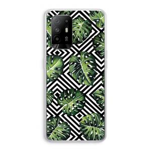 CaseCompany Geometrische jungle: Oppo A95 5G Transparant Hoesje