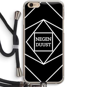 CaseCompany Negenduust geometrisch: iPhone 6 / 6S Transparant Hoesje met koord