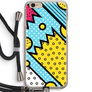 CaseCompany Pop Art #1: iPhone 6 / 6S Transparant Hoesje met koord