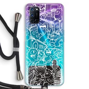CaseCompany Vexx City #2: Oppo A92 Transparant Hoesje met koord