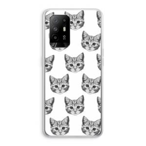 CaseCompany Kitten: Oppo A95 5G Transparant Hoesje