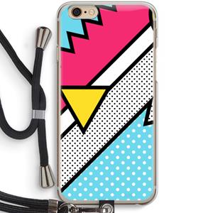 CaseCompany Pop Art #3: iPhone 6 / 6S Transparant Hoesje met koord