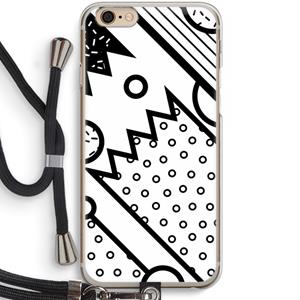 CaseCompany Pop Art #4: iPhone 6 / 6S Transparant Hoesje met koord