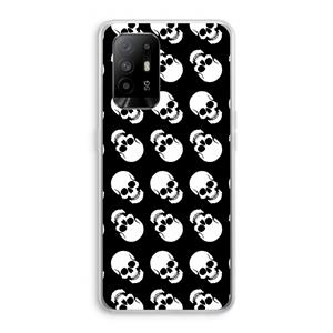 CaseCompany Musketon Skulls: Oppo A95 5G Transparant Hoesje