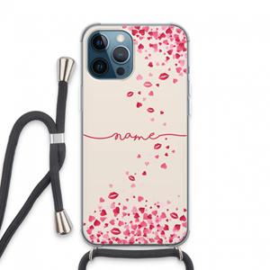 CaseCompany Hartjes en kusjes: iPhone 13 Pro Max Transparant Hoesje met koord