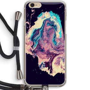CaseCompany Cosmic Silence: iPhone 6 / 6S Transparant Hoesje met koord