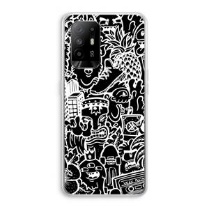 CaseCompany Vexx Black Mixtape: Oppo A95 5G Transparant Hoesje