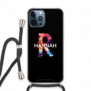 CaseCompany Abstract Spectrum: iPhone 13 Pro Max Transparant Hoesje met koord