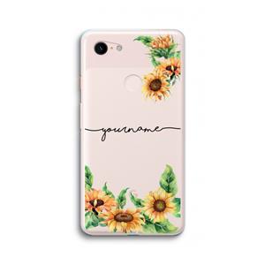 CaseCompany Zonnebloemen: Google Pixel 3 XL Transparant Hoesje