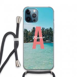 CaseCompany Pacific Dream: iPhone 13 Pro Max Transparant Hoesje met koord