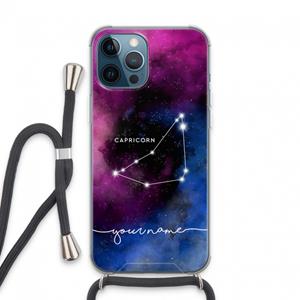 CaseCompany Sterrenbeeld - Donker: iPhone 13 Pro Max Transparant Hoesje met koord