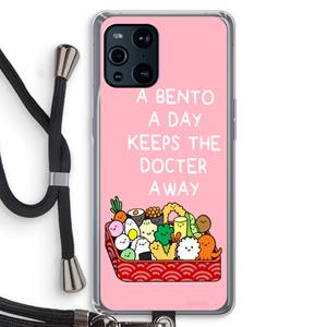 CaseCompany Bento a day: Oppo Find X3 Transparant Hoesje met koord