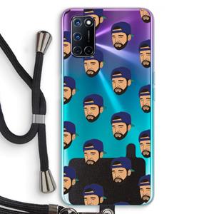 CaseCompany Drake Away: Oppo A92 Transparant Hoesje met koord