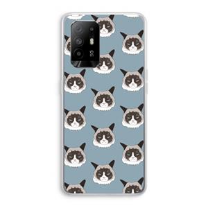 CaseCompany It's a Purrr Case: Oppo A95 5G Transparant Hoesje