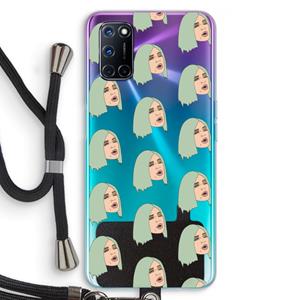 CaseCompany King Kylie: Oppo A92 Transparant Hoesje met koord