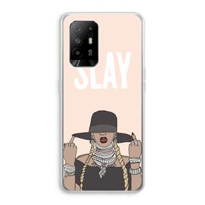 CaseCompany Slay All Day: Oppo A95 5G Transparant Hoesje