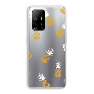 CaseCompany Ananasjes: Oppo A95 5G Transparant Hoesje