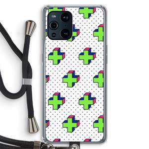 CaseCompany 8-bit N°10: Oppo Find X3 Transparant Hoesje met koord