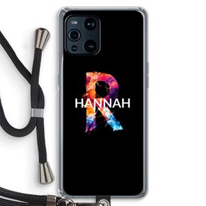 CaseCompany Abstract Spectrum: Oppo Find X3 Transparant Hoesje met koord