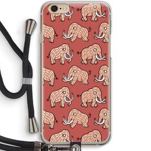 CaseCompany Mammoet: iPhone 6 / 6S Transparant Hoesje met koord
