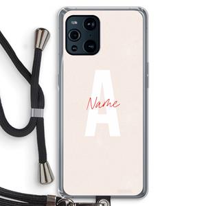 CaseCompany Strawberry Milkshake: Oppo Find X3 Transparant Hoesje met koord
