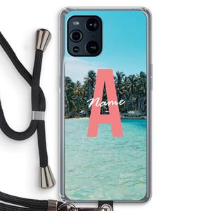 CaseCompany Pacific Dream: Oppo Find X3 Transparant Hoesje met koord
