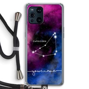 CaseCompany Sterrenbeeld - Donker: Oppo Find X3 Transparant Hoesje met koord