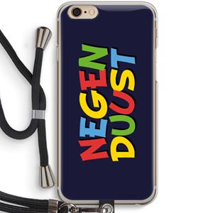 CaseCompany 90's One: iPhone 6 / 6S Transparant Hoesje met koord