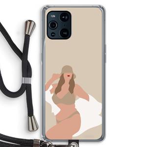 CaseCompany One of a kind: Oppo Find X3 Transparant Hoesje met koord