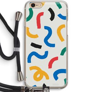 CaseCompany Illustratieve pop 2: iPhone 6 / 6S Transparant Hoesje met koord