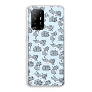 CaseCompany Poezen: Oppo A95 5G Transparant Hoesje