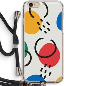 CaseCompany Illustratieve pop 3: iPhone 6 / 6S Transparant Hoesje met koord