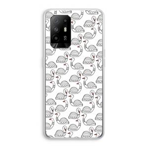 CaseCompany Zwanen: Oppo A95 5G Transparant Hoesje